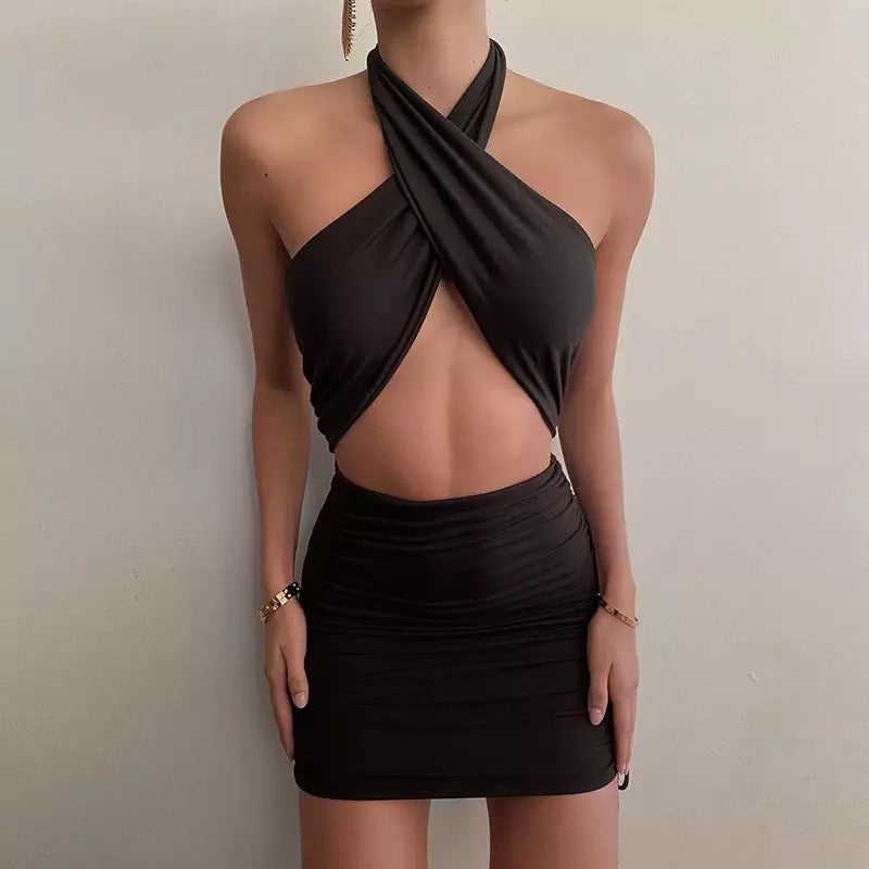 Cross body dress